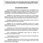 Declaration D’Abidjan - Seminaire Regional Des Parlementaires Sur L’immigration, La Naturalisation Et L’integration En Afrique De L’ouest
