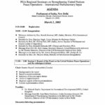 Agenda: Parliament of India - PGA Regional Seminars on Strengthening United Nations Peace Operations – International Parliamentary Input (March 2002)