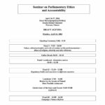 Agenda: Seminar on Parliamentary Ethics and Accountability (Apr. 2004)