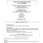 Agenda: Seminar on Parliamentary Ethics and Accountability (June 3-4, 2004)