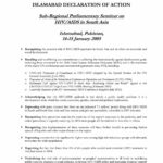 Islamabad Declaration of Action (January 2005)
