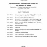 Agenda: Interparliamentary meeting for the creation of a EPF Taskforce on Malaria (Apr. 2007)
