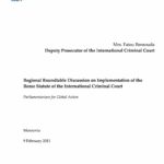 Agenda: Consultations sur la Justice et l’Etat de droit en République Centrafricaine