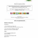 List of Participants: Agenda: Liberia Regional Roundtable Discussion on Implementation of the Rome Statute of the International Criminal Court (Feb. 2011)