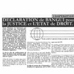 Declaration de Bangui pour la Justice et L'Etat de Droit
