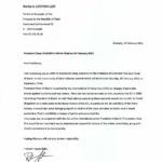 Letter of Barbara Lochbihler to the Ambassador of the Embassy to the Republic of Chad