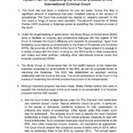 Action Plan for expediting the criminal process of the International Criminal Court